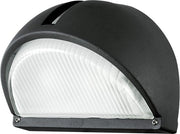 Lanterna esterna da parete di 1 punto di luce in alluminio fuso - nero - vetro lucido con superficie ruvida - connessione E27 - classe di protezione IP44 - illuminazione esterna