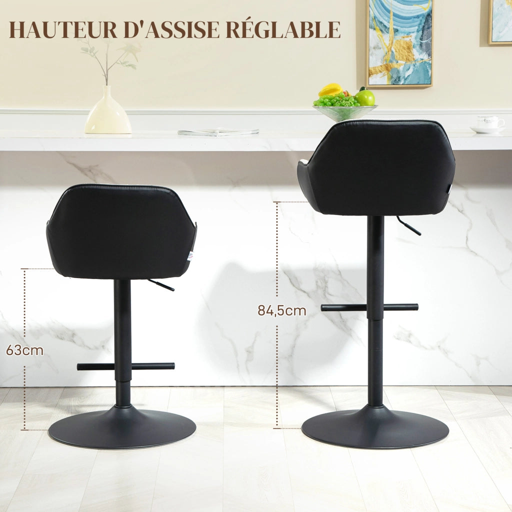 Sgabelli da Bar Regolabili in Altezza ¨C Minimal ¨C Grigio, Tissuto Effetto Lino, Base in Acciaio 52,5x53x86,5-108 cm