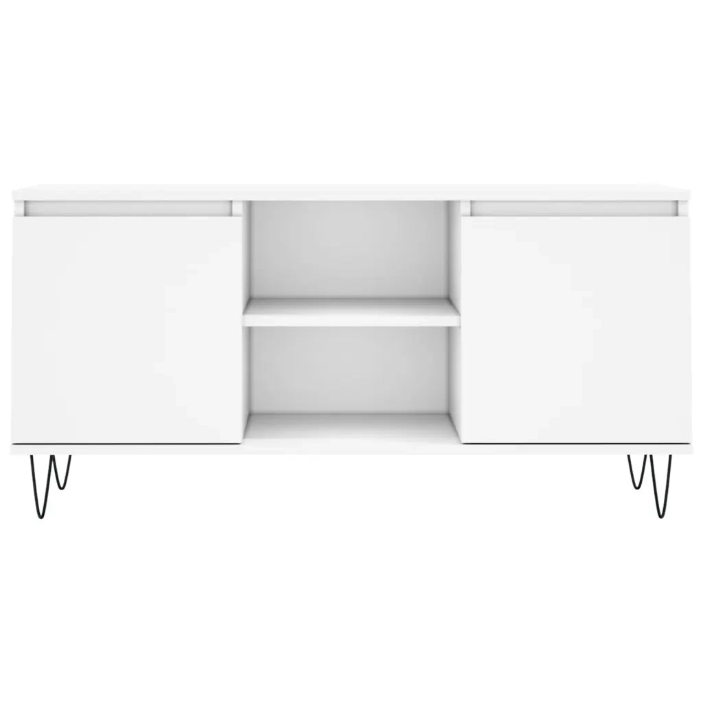 Mobile Porta TV-Credenza TV Bianco 104x35x50 cm in Legno Multistrato 863512