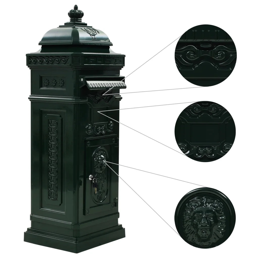 Cassetta della Posta in Alluminio Inossidabile Vintage Verde CFW5111149