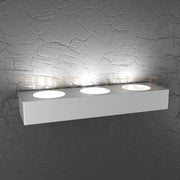 PLATE APPLIQUE 3 LUCI ATTACCO GX53 MONOEMISSIONE GRIGIO