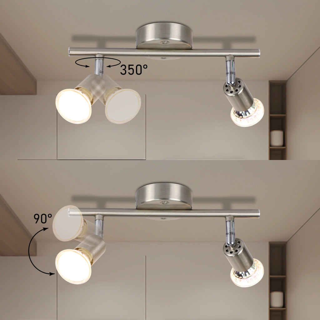 ZMH Faretto da soffitto GU10 a 2 fiamme Lampada da soffitto moderna per corridoio Lampadina inclusa