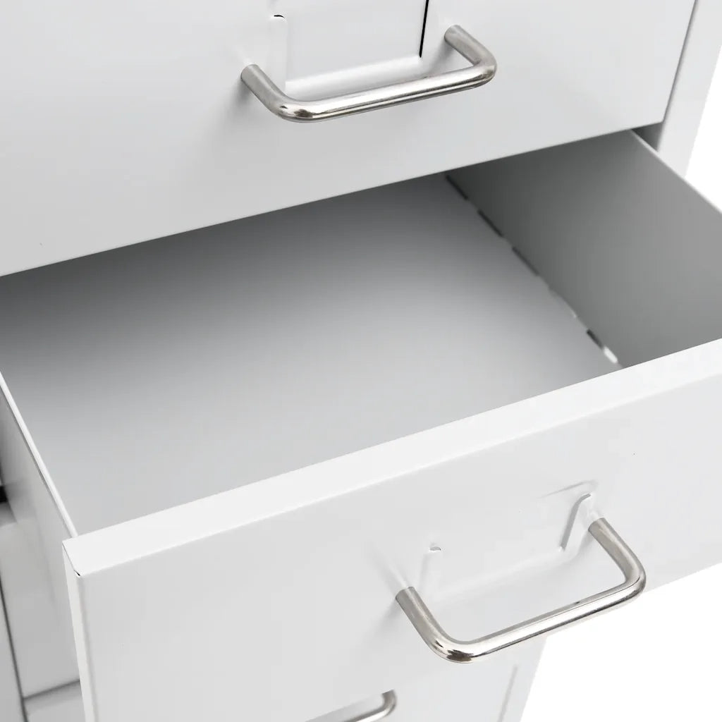 Schedario Mobile Grigio 28x41x109 cm in Metallo CFW9765252