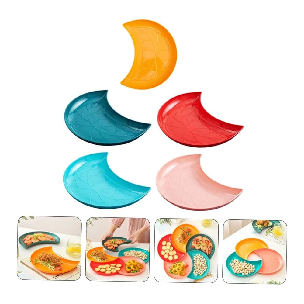 Trade Shop - Vassoio 5 Scomparti Colorati Per Snack Frutta Secca Dolci E Finger Food -
