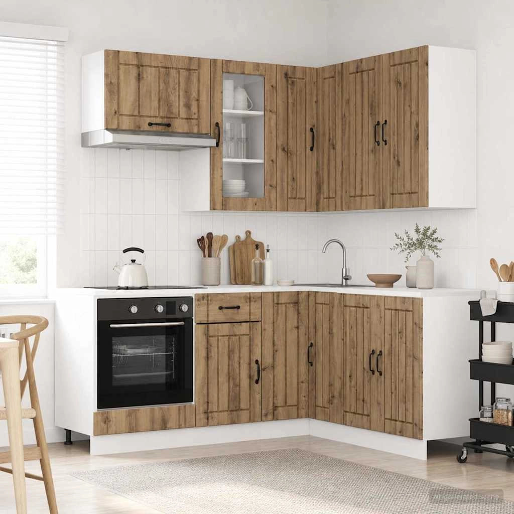 Unità Cucina LUCCA 8 pz Rovere Artigianale Legno ingegnerizzato 3438400