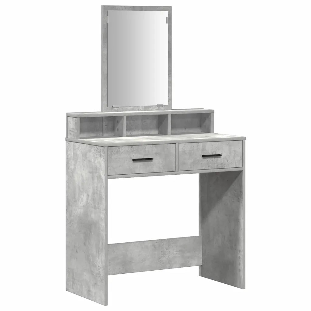 Tavolo da Trucco con cassetto Grigio cemento 79 x 41 x 140 cm 865139