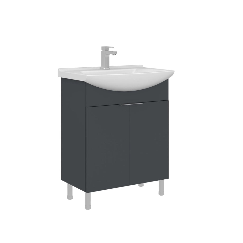 Mobile lavabo "Purus 65" - 65 x 50 x 83 cm - Antracite opaco