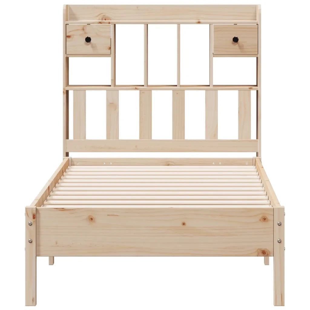 Giroletto con Libreria senza Materasso 75x190 cm in Legno Pino 3322933
