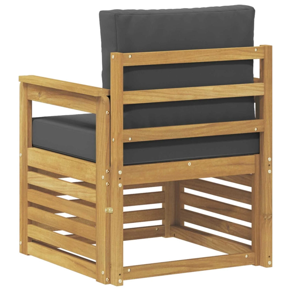 2 Pezzo Set di divani da esterno-Sofa da giardino Poliestere Bianco e Antracite 507924