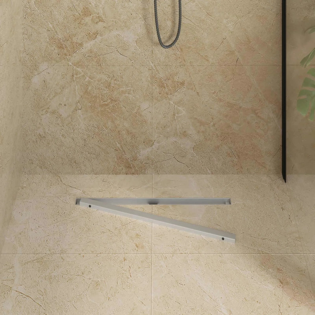 Scolascale per doccia a 360¡ã con modello slim Argento 60 cm CFW5823770
