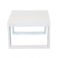 Tavolino Cuba 45x45x32 h cm in Alluminio Bianco