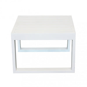 Tavolino Cuba 45x45x32 h cm in Alluminio Bianco