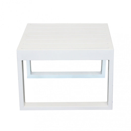 Tavolino Cuba 45x45x32 h cm in Alluminio Bianco