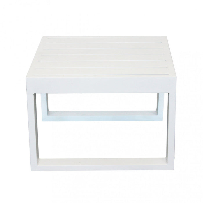 Tavolino Cuba 45x45x32 h cm in Alluminio Bianco