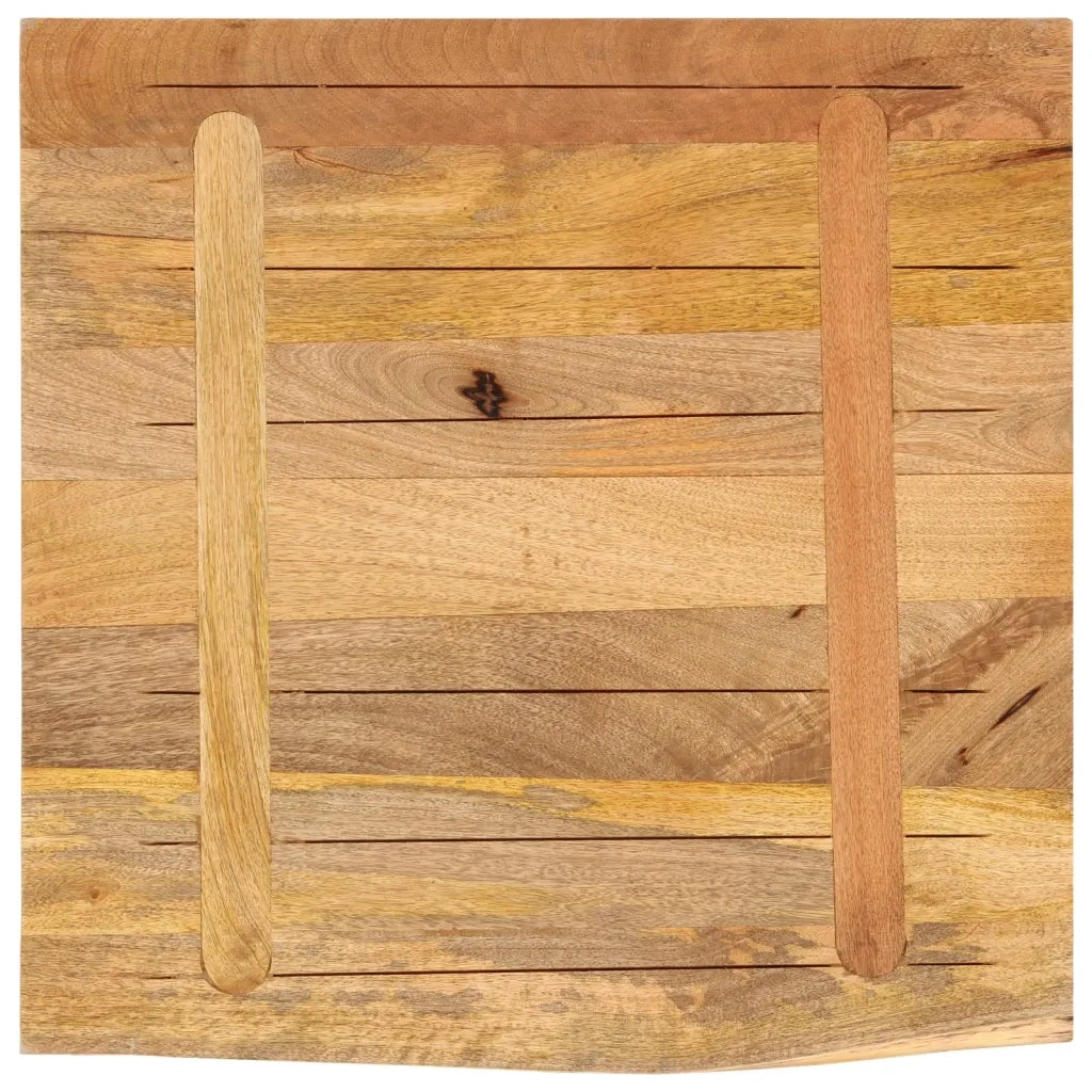 vidaXL Piano Tavolo 60x60x2,5 cm Bordi Vivi Legno di Mango Grezzo