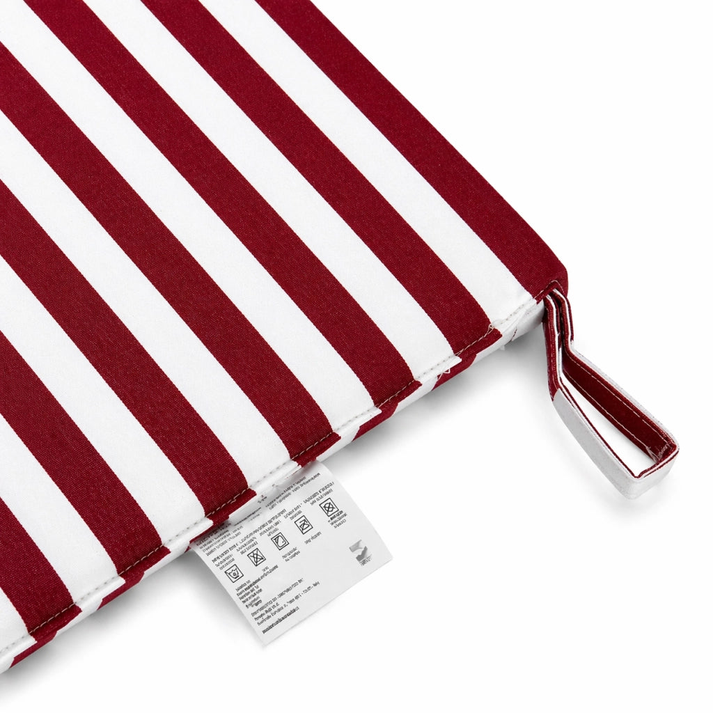 Cuscino seduta per sedia 45x47cm con velcro in poliestere – Bordeaux/Bianco