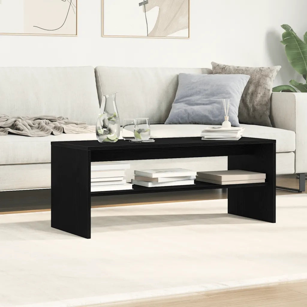 vidaXL Mobile Porta TV Rovere Nero 100x40x40 cm in Legno Multistrato