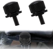 Set di viti in alluminio da 2 pezzi per fissaggio sella motocicletta - Sedile in acciaio inox nero con chromo per modelli Harley Davidson (1/4 pollici-20 filettatura)