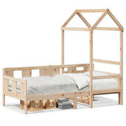 Letto singolo | Letto per adulti | Dormeuse con Tetto 80x200 cm in Legno Massello di Pino