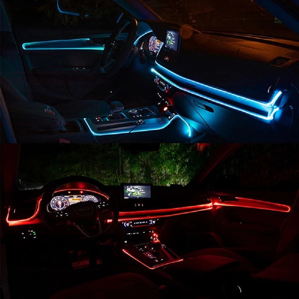 Trade Shop - Striscia Led Illuminazione Decorativa Rgb Led Strip Neon 12v Per Auto Q-led2801 -