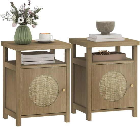 Caselli Notturni - Colorato a Mosaico - Stile Bohemien - Apertura a Vaso - 2 Pezzi