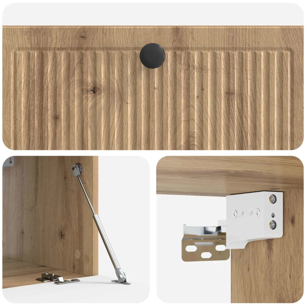 Mobile Porta TV da Muro Rovere Artigianale 78,5 x 41 x 30 cm 898014