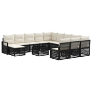 Set Divano da Giardino 13 pcs Nero polyrattan 3435919