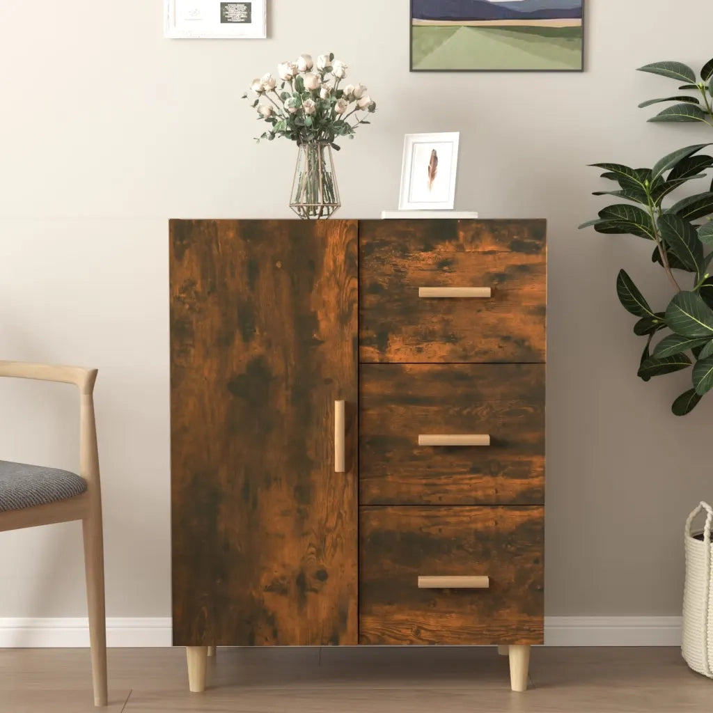 Credenza-Buffet-Armadio da cucina Rovere Fumo 69,5x34x90 cm in Legno Multistrato 530640