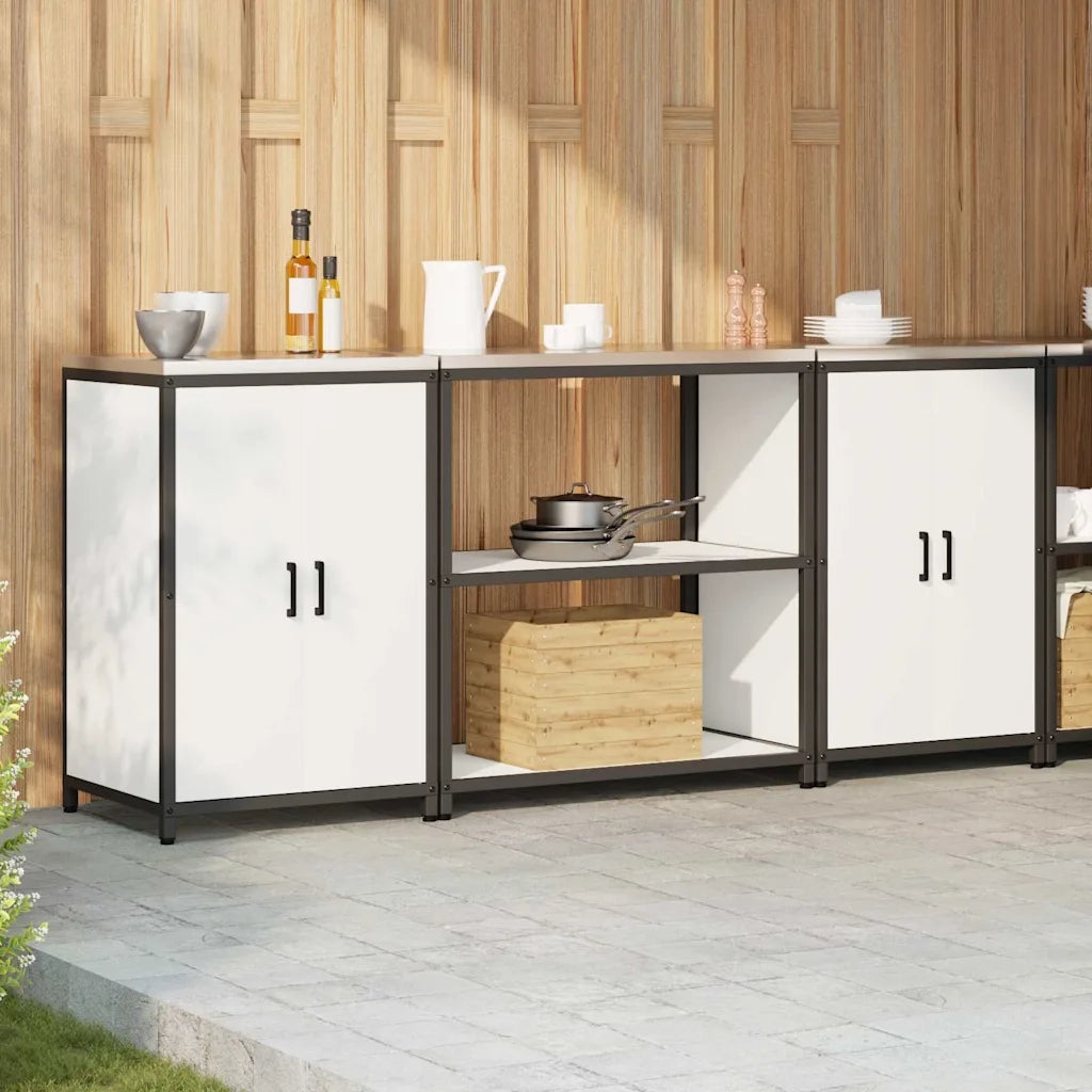 Set di Stoccaggio per Cucina con lo scaffale 3 pcs Bianco