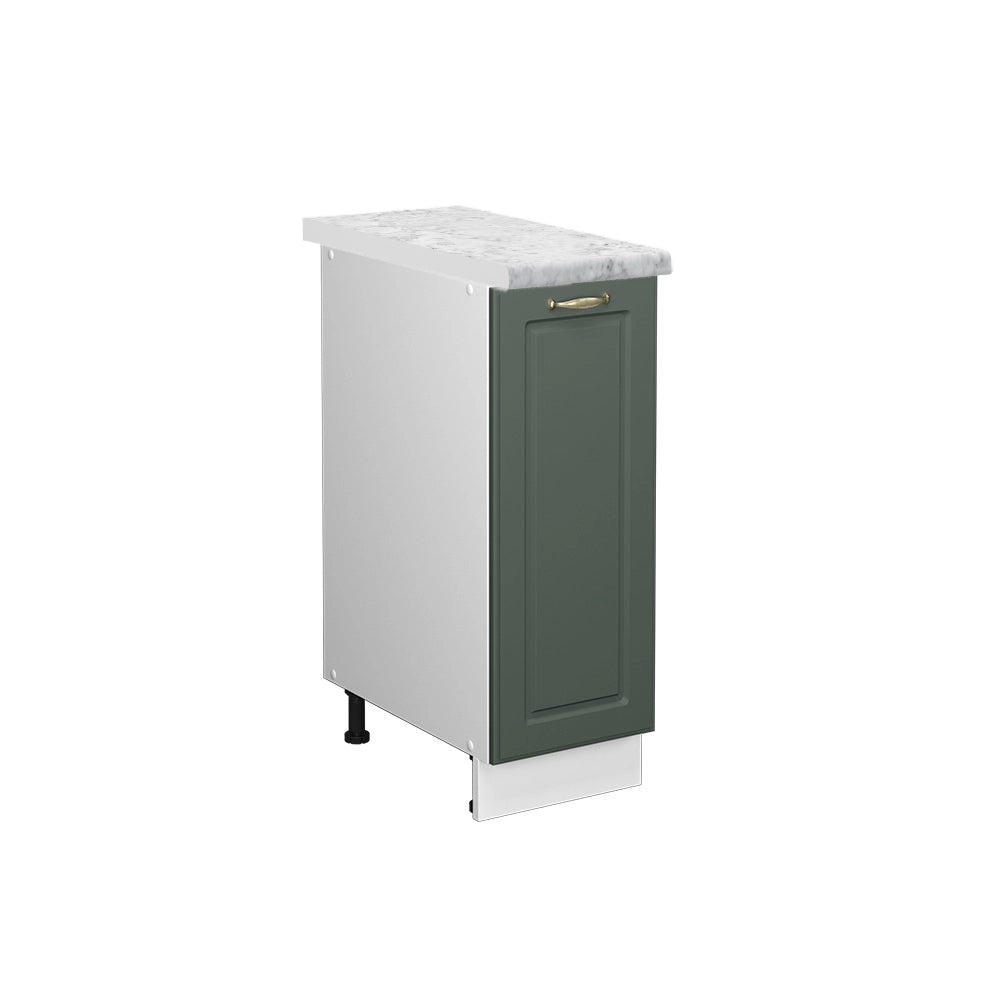 Armadio cucina dispensa alto Fame-Line Verde-oro rustico/Bianco 30 cm, PL Marmo Vicco