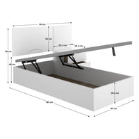 Lufkin, Letto Singolo Contenitore, Bianco