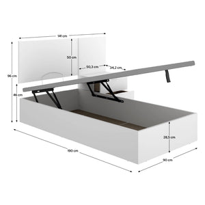 Lufkin, Letto Singolo Contenitore, Bianco