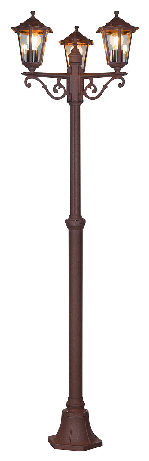 Lampione da Esterno Attacco E27 in Alluminio Ruggine