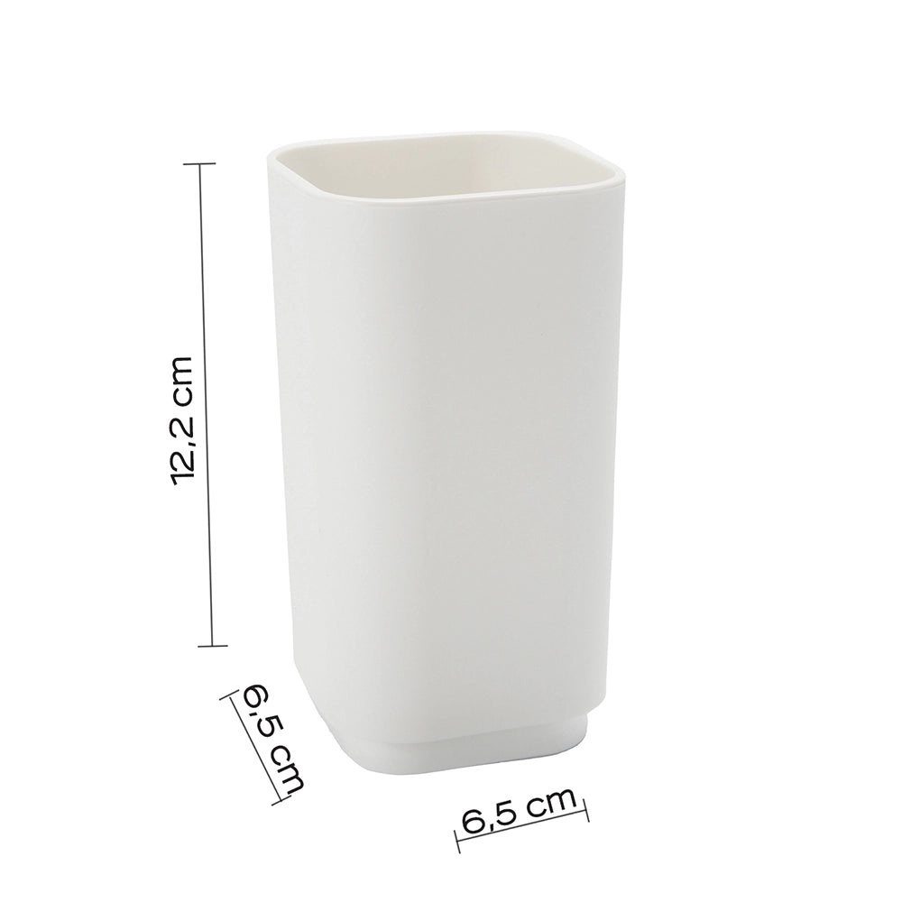 Set portaspazzolini, dosasapone e portasapone d' appoggio Gedy linea Seventy bianco