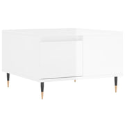 Tavolino salotto | Tavolino da caff¨¨ | Tavolino da Soggiorno Bianco Lucido 55x55x36,5 cm Legno Multistrato