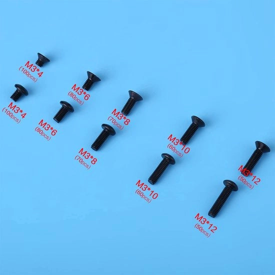 Set di viti a 6 punte - 720 pezzi - con testa piatta - contenitore in plastica - per auto-riparazione e uso domestico - set di viti a 6 punte con legatura a stella - contenitore in plastica