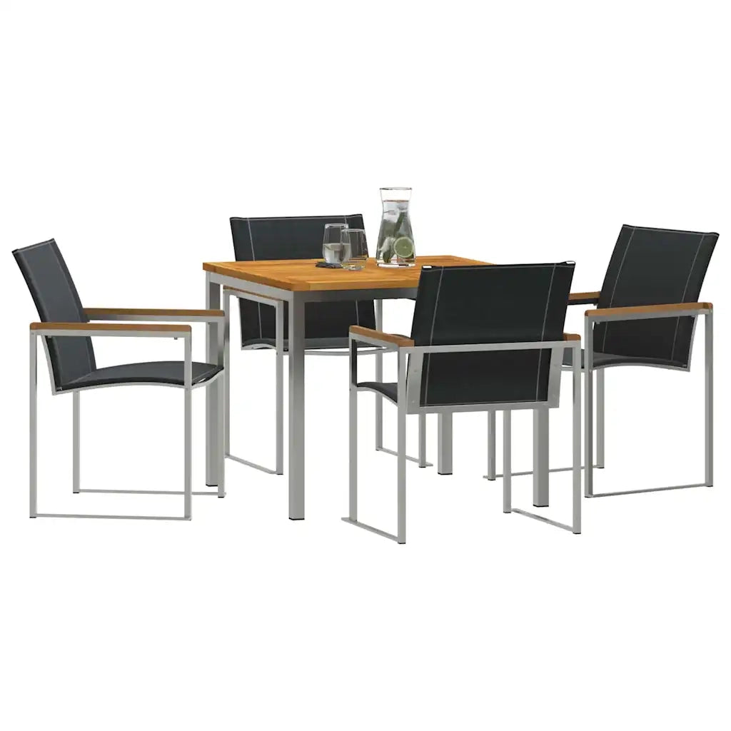 Set da Pranzo per Giardino 5 pcs Legno di Acacia Massello 3334814