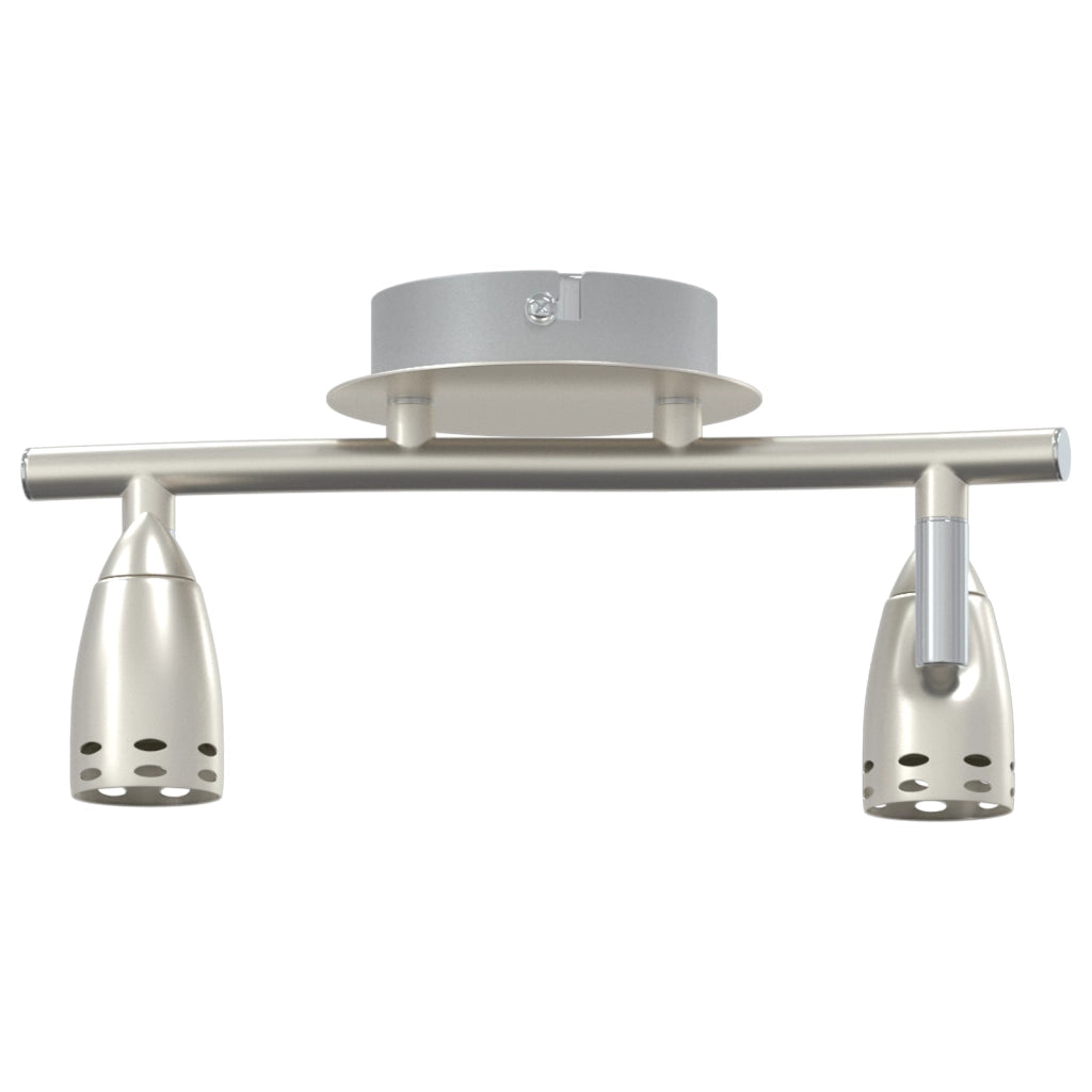 Farettto da soffitto 2 vie regolabili nichel opaco GU10