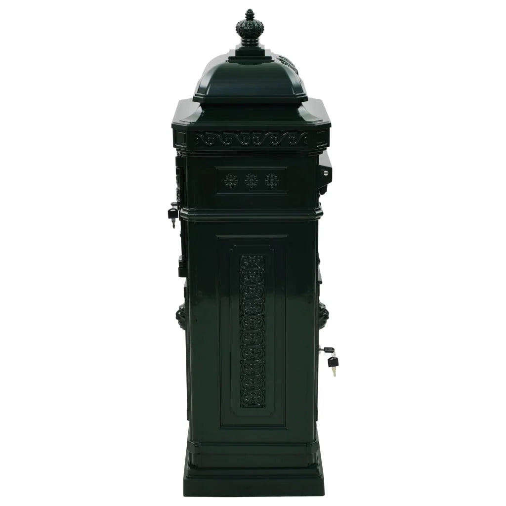 Cassetta postale vintage in alluminio antiruggine verde 02_0041555