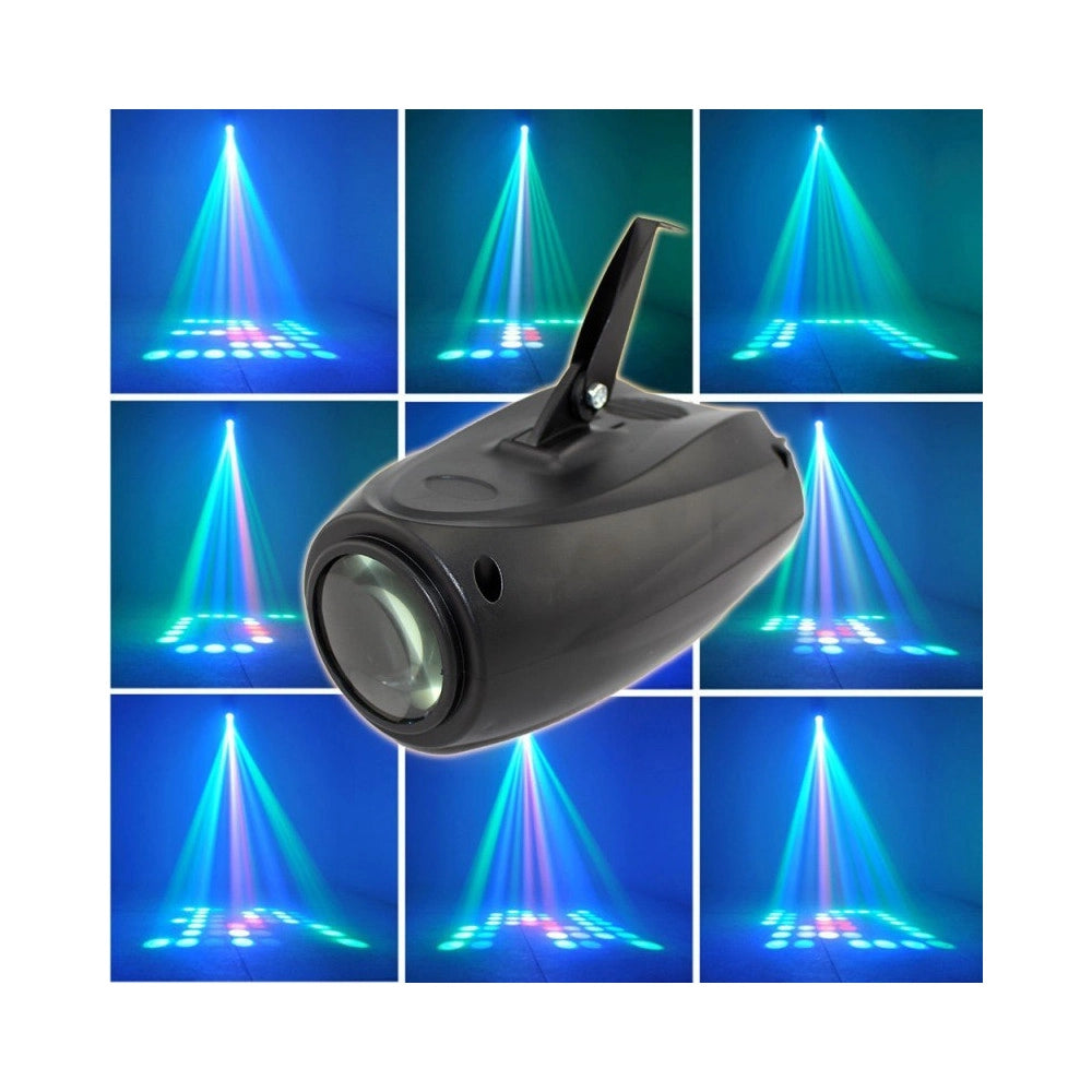 Trade Shop - Proiettore Faro Airship 64 Led 10w Rgb Fascio Di Luce Effetti Disco Laser Luci -
