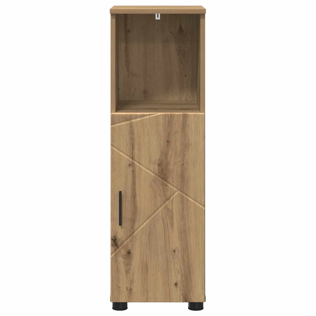 Mobile da Bagno con porta Rovere artigianale 30 x 35 x 95 cm