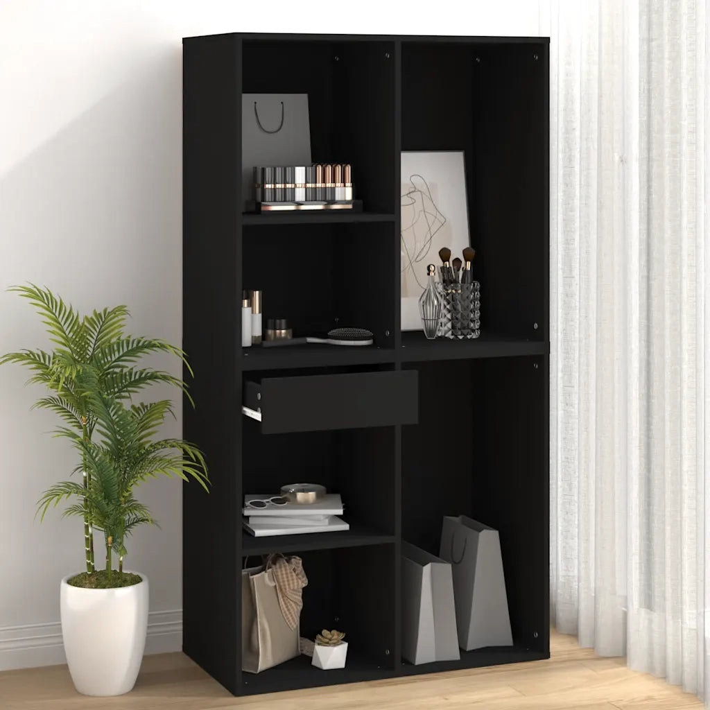 Armadietto per Cosmetici Nero 80x40x75 cm in Legno Multistrato CFW8286245