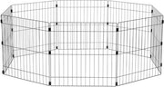 Recinzione sicura per animali domestici - Porta girevole - 8 pannelli - Nero - 1,7 m²