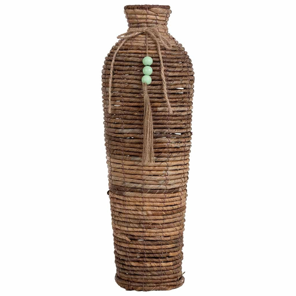 Vaso in foglia di banano naturale marrone, D17x58h cm