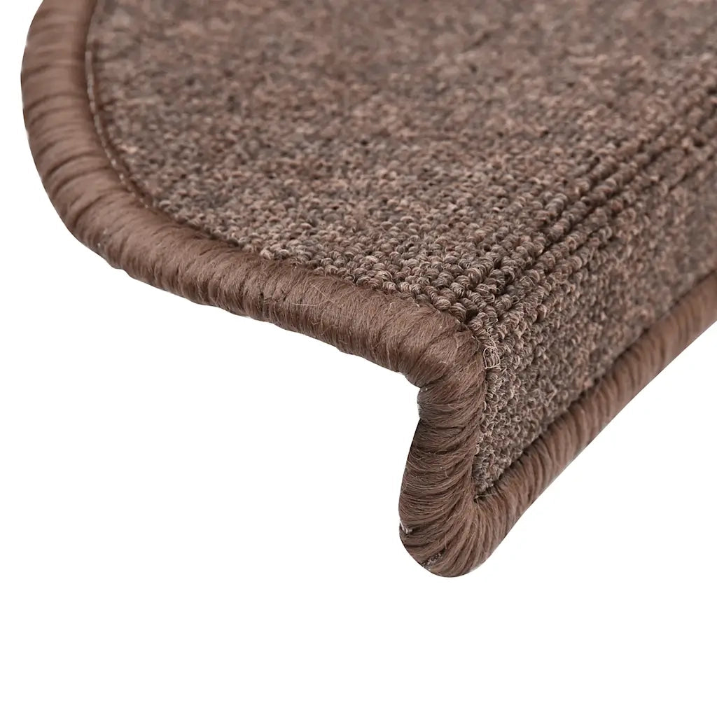 Tappetini per scale 30 pz 56x17x3 cm Marrone caffè Semicircolari