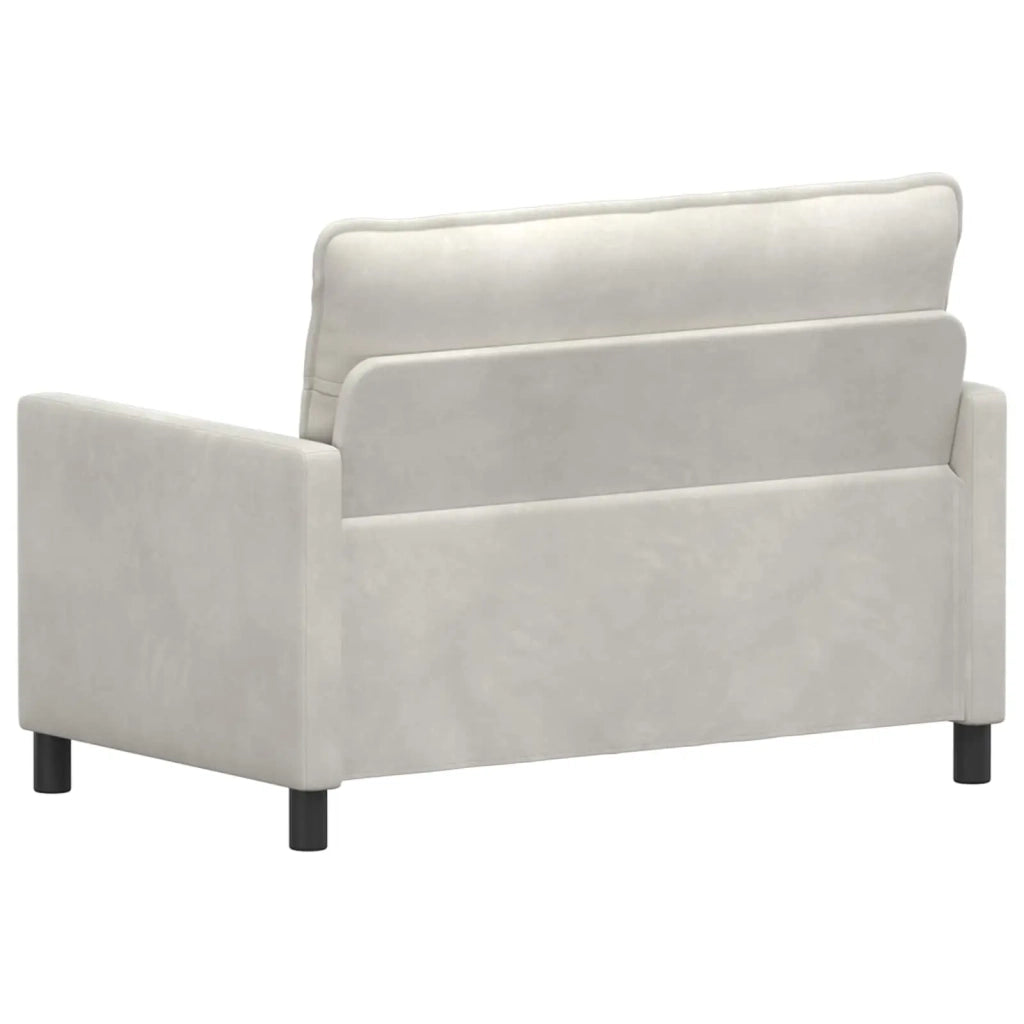 Divano Crema 126 x 81 x 87,5 cm Velluto