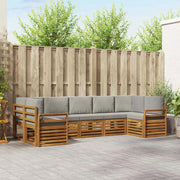 Set divano sezionale con cuscino 7 pcs Grigio Naturale e Chiaro