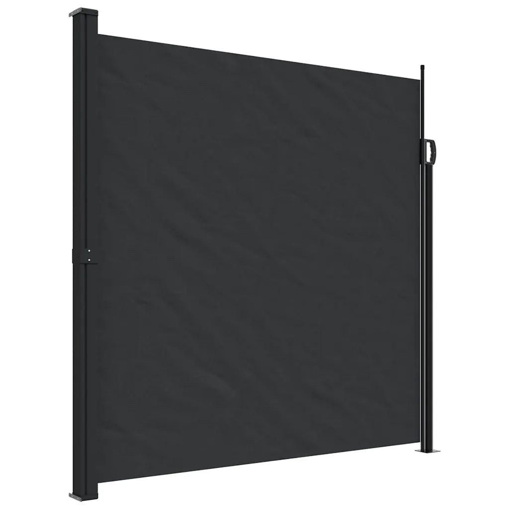 Tenda da Sole Laterale Retrattile-Tenda parasole per balcone per giardino Nera 200x300 cm