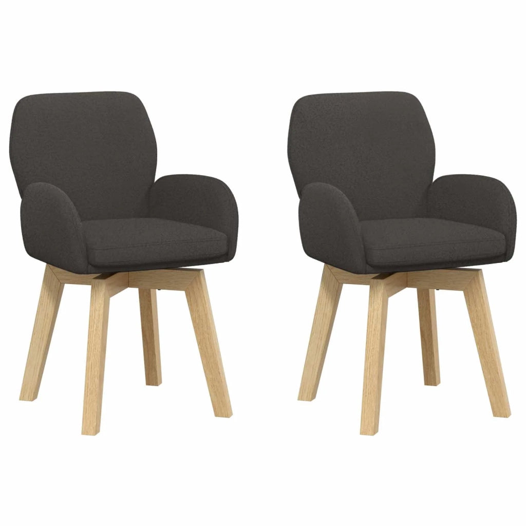 Sedie da pranzo girevoli 2 pcs Bouclé Grigio Scuro 42034333