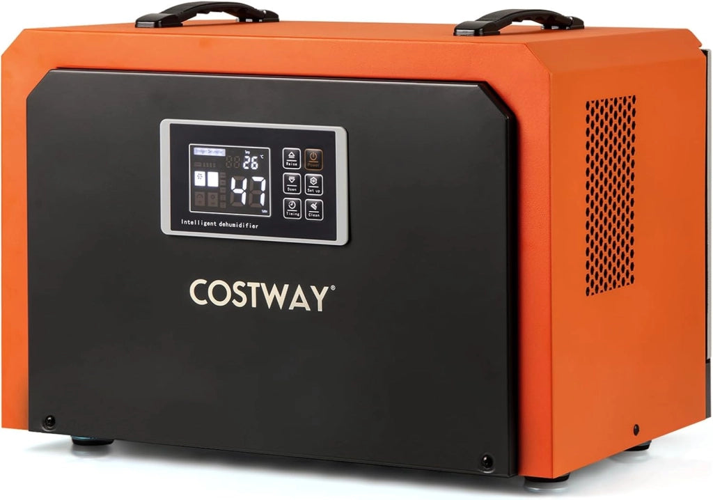 60L Deumidificatore Commerciale, Deumidificatore Industriale con Tubo di Scarico e Timer 24H, Copertura 560㎡, Sbrinamento Automatico, per Cantina Magazzino